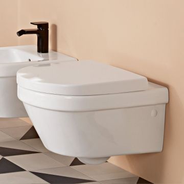 Vägghängd toalettstol Villeroy & Boch Architectura Combipack CeramicPlus 4694HRR1