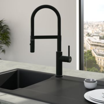 Köksblandare Villeroy & Boch Steel Expert 2.0 mattsvart 92800006