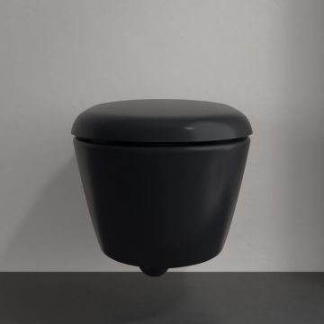 Vägghängd toalettstol Villeroy & Boch Antao Pure Black CeramicPlus 4674T0R7