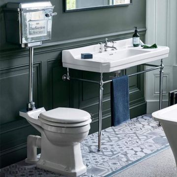 Retro WC-pott Burlington Rimless krom Medium