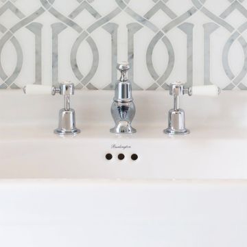 Tvättställsblandare Burlington Kensington 3 med bottenventil