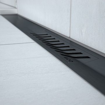 Duschränna ACO ShowerDrain S+ Stripes Black