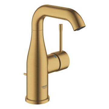 Tvättställsblandare Grohe Essence M-Size Brushed Cool Sunrise med bottenventil
