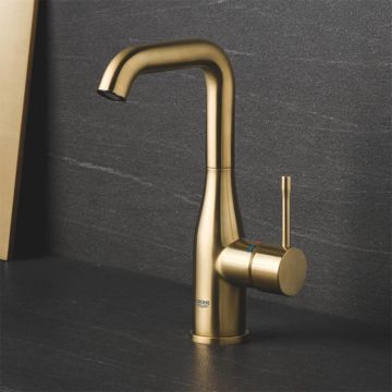 Tvättställsblandare Grohe Essence L-Size Brushed Cool Sunrise med bottenventil