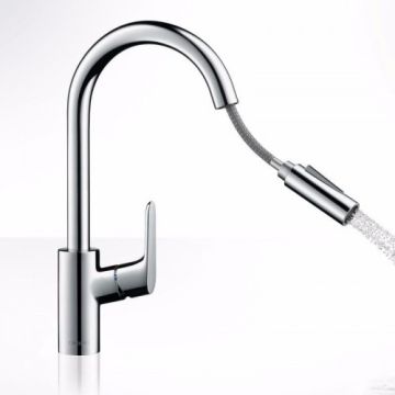 Köksblandare Hansgrohe Focus M41 240 krom med utdragbar handdusch