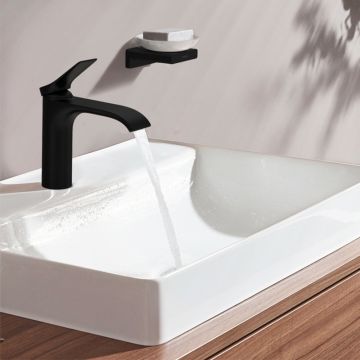 Tvättställsblandare Hansgrohe Vivenis 110 med bottenventil mattsvart
