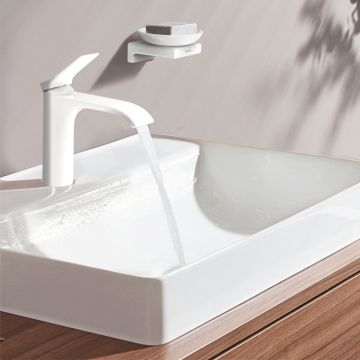 Tvättställsblandare Hansgrohe Vivenis 110 med bottenventil mattvit