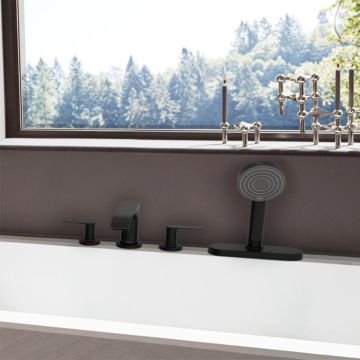 Badkarsblandare Hansgrohe Vivenis 4-osaline mattsvart