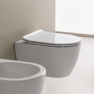 Vägghängd toalettstol Scarabeo Moon Clean Flush 5520CL vit