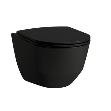 Vägghängd toalettstol Laufen Pro Slim rimless mattsvart 820966