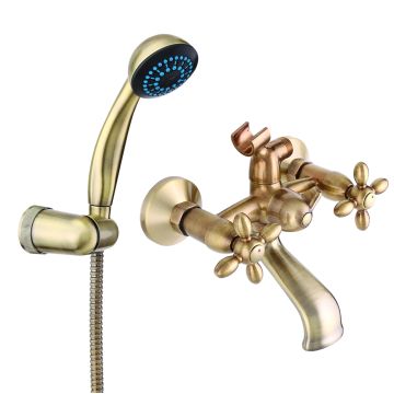 Badkars- och duschblandare Rubineta Venezia V-1 Cross (Br) med handdusch