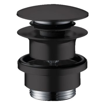 Bottenventil Hansgrohe push-open mattsvart