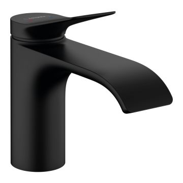 Tvättställsblandare Hansgrohe Vivenis 80 vardaga med bottenventil mattsvart