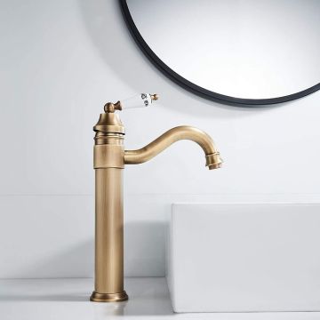 Hög tvättställsblandare Wasser Antique Bronze