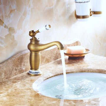 Tvättställsblandare Wasser Antique Bronze