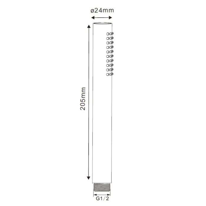 Handdusch Kielle Oudee EcoSpare 20402024E mattsvart