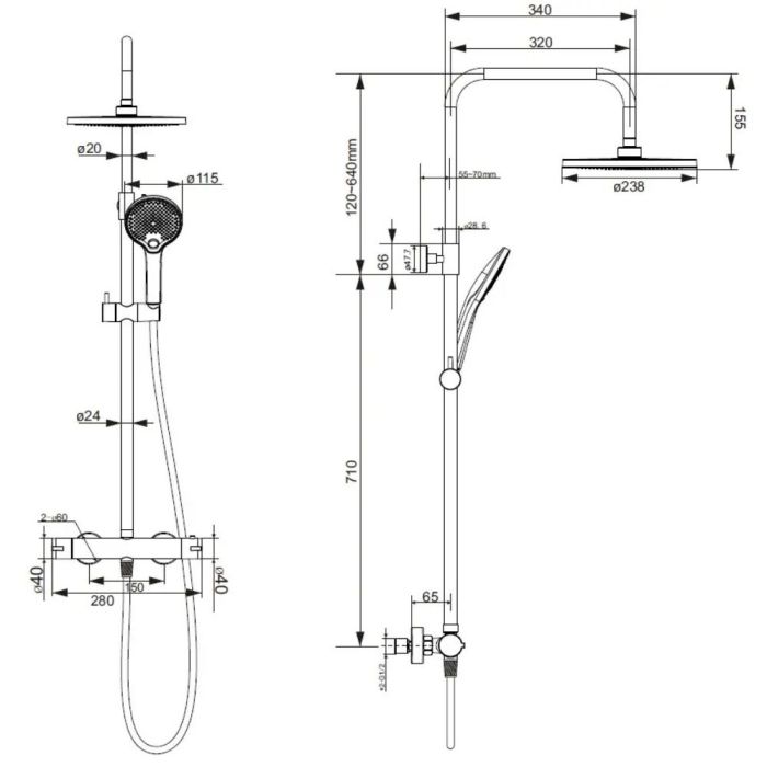 Duschset Kielle Nefia 20627010E krom