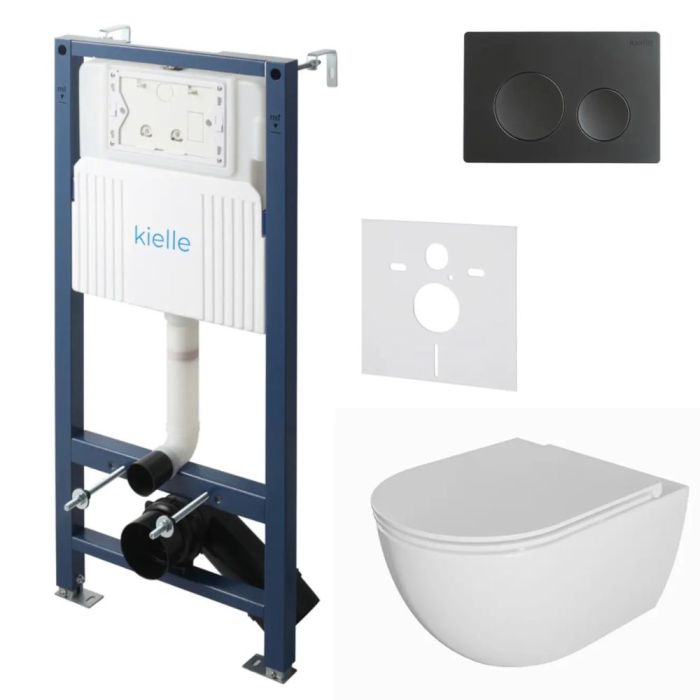 Toalettpaket Kielle Genesis New + Oudee + Gemini New I mattsvart