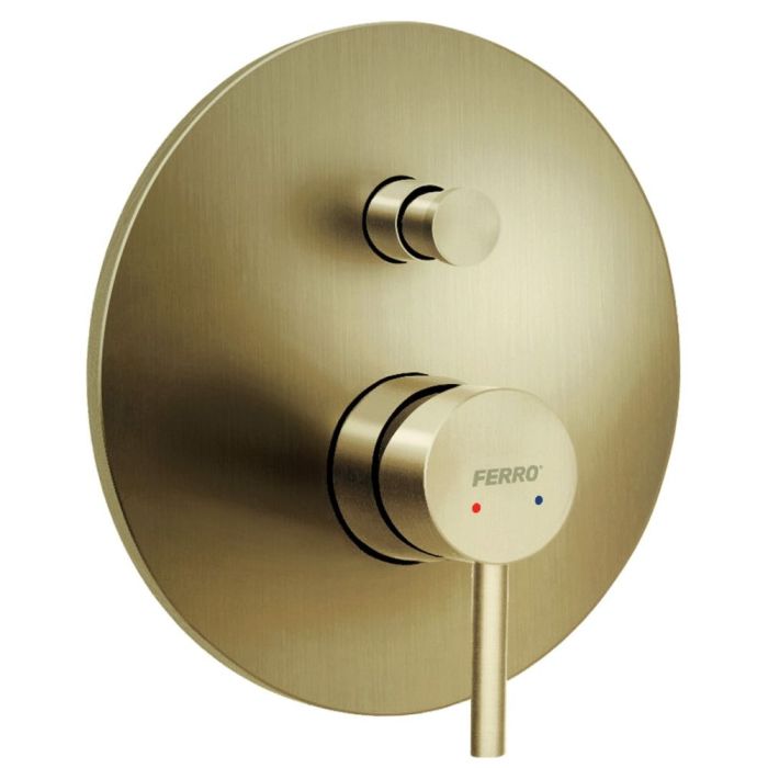 Inbyggnadsduschblandare Novaservis Ferro Ciriculus 2F borstad guld