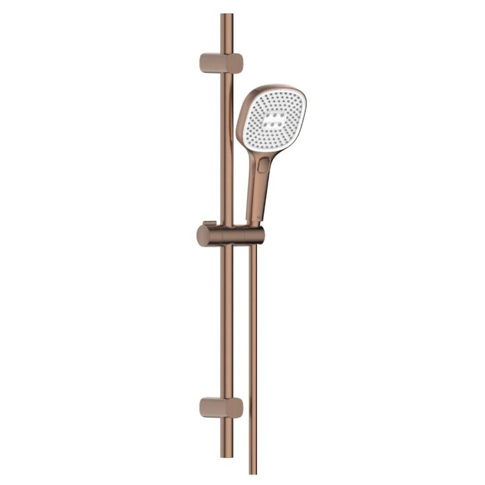 Handduschset Armatura Malaga borstad roosa guld