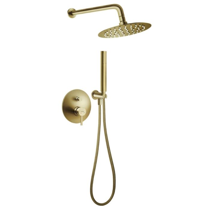 Inbyggnadsduschset Novaservis Ferro Ciriculus 2F borstad guld
