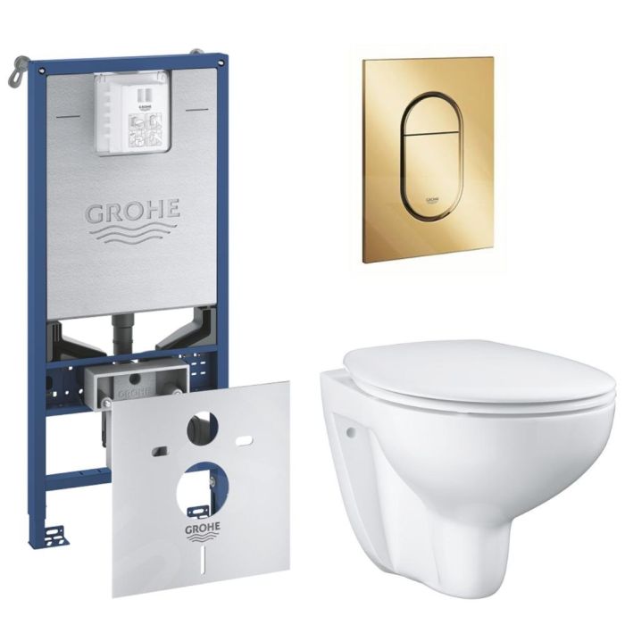 Toalettpaket Grohe Rapid SLX + Bau Ceramic + Arena Cosmopolitan S Cool Sunrise