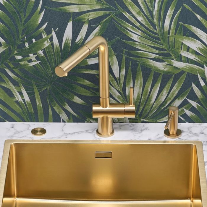 Köksblandare Reginox Cedar Gold II med utdragbar handdusch