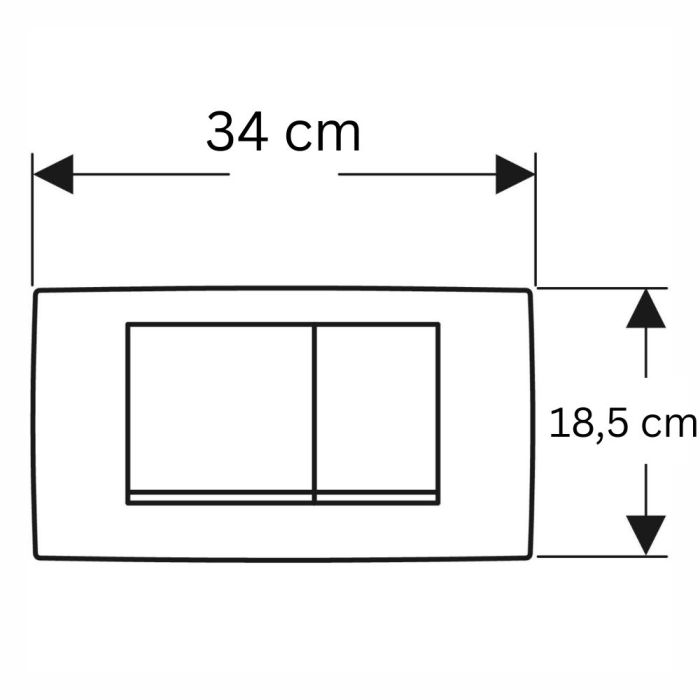 Spolplatta Geberit Twinline30 vit