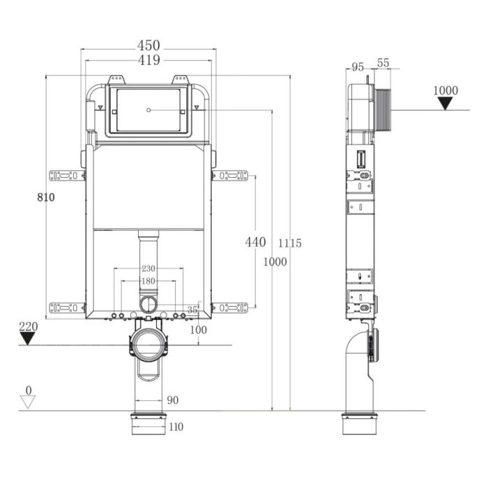 Inbyggnadsram för WC Kielle Genesis New 70028150