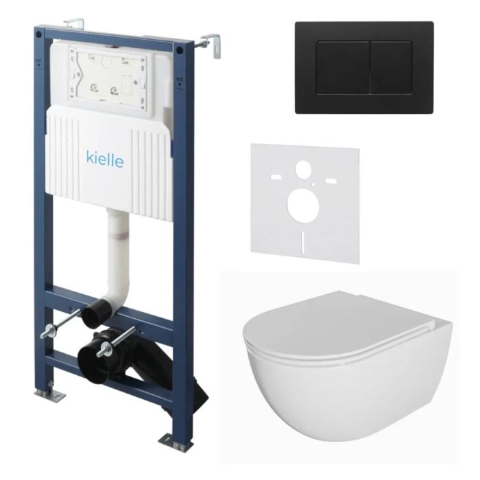Toalettpaket Kielle Genesis New + Oudee + Gemini New III mattsvart