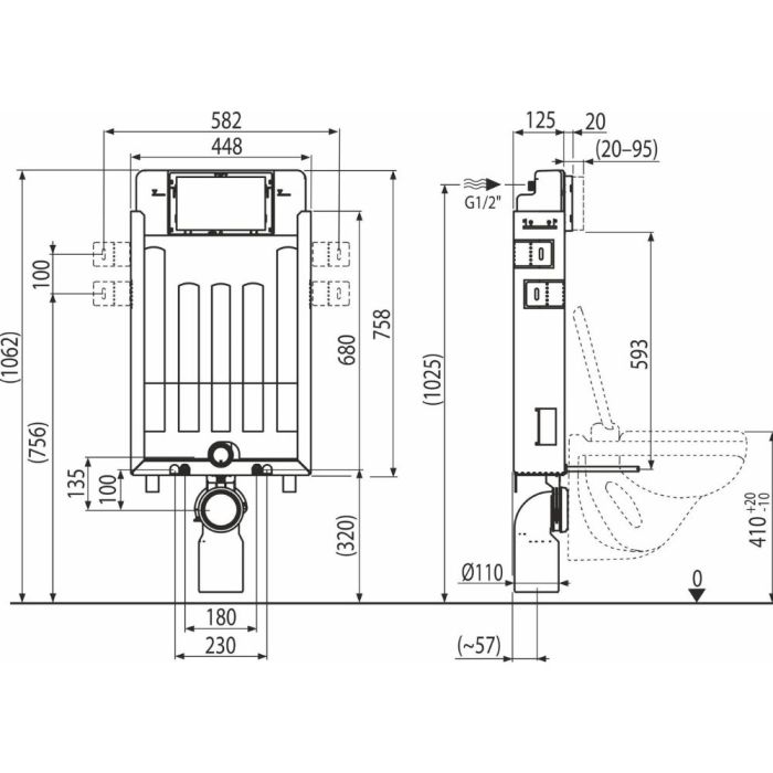 Inbyggnadsram för WC Kielle Genesis 70005150 - Outlet