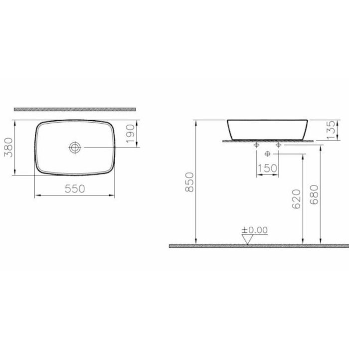 Tvättställ VitrA Shift 7075