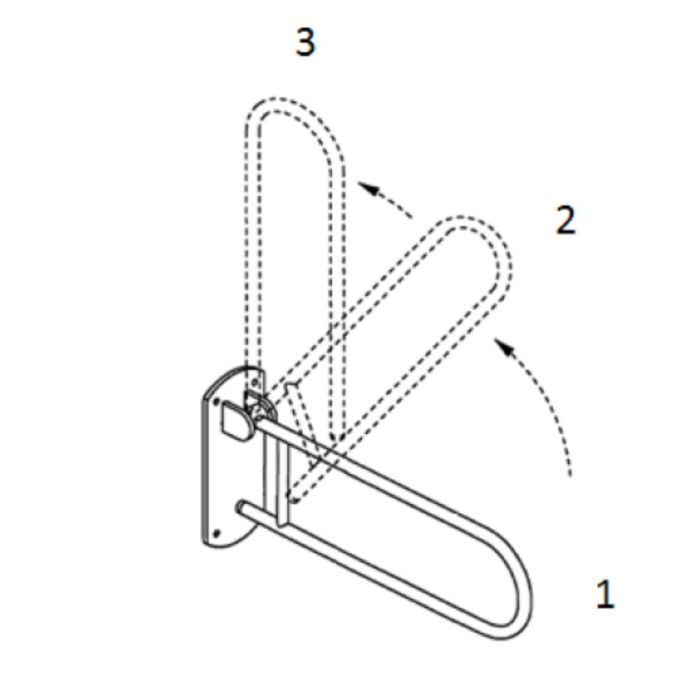 Stödhandtag Mediclinics BG0900CS seinale
