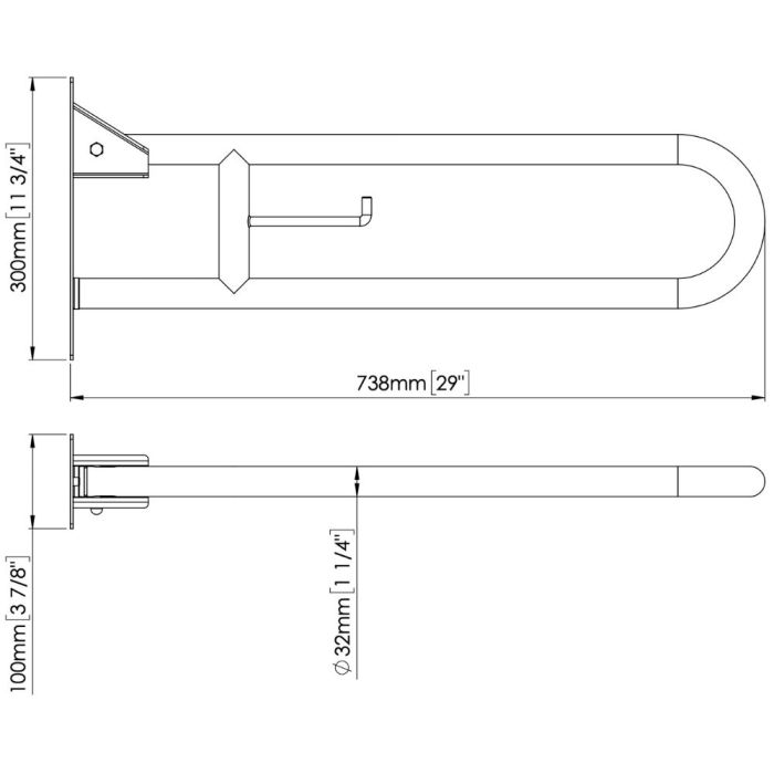 Stödhandtag Mediclinics BG2800 seinale vit