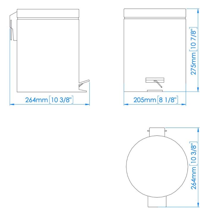 Papperskorg Mediclinics PP1305CS satin 5L