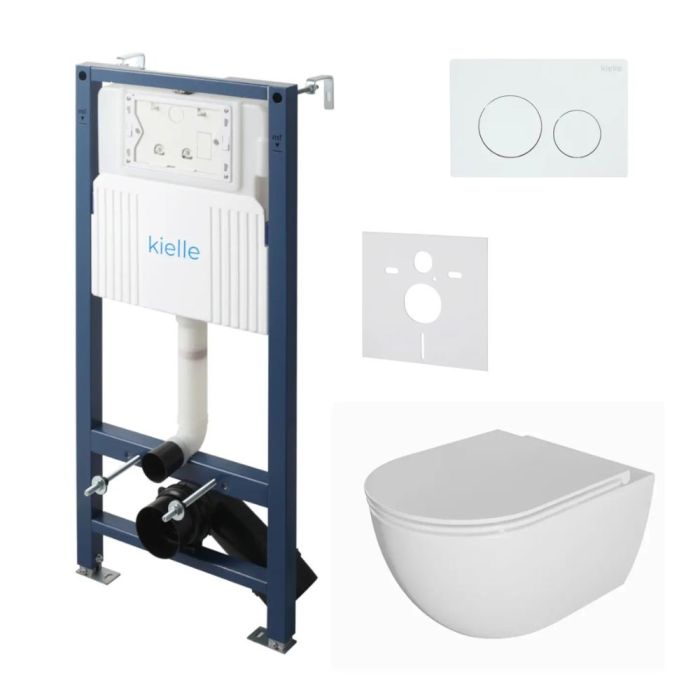 Toalettpaket Kielle Genesis New + Oudee + Gemini New I blankvit