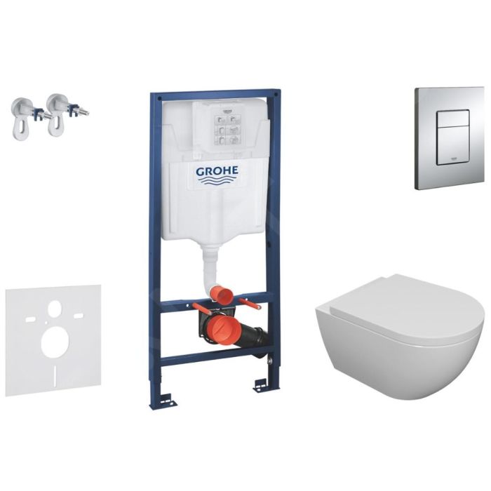 Toalettpaket Grohe Rapid SL + Kielle Oudee + Grohe Skate Cosmopolitan krom