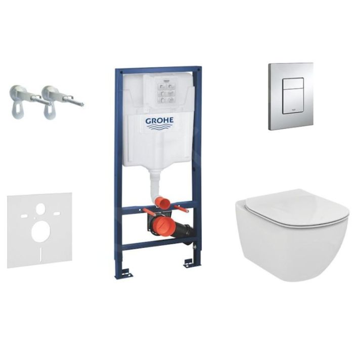 Toalettpaket Grohe Rapid SL + Ideal Standard Tesi Aquablade + Grohe Skate Cosmopolitan krom