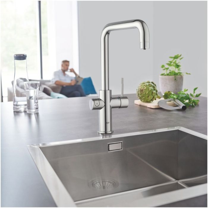 Köksblandare Grohe Blue Home U + veefilter + jahuti + gaasiballoon