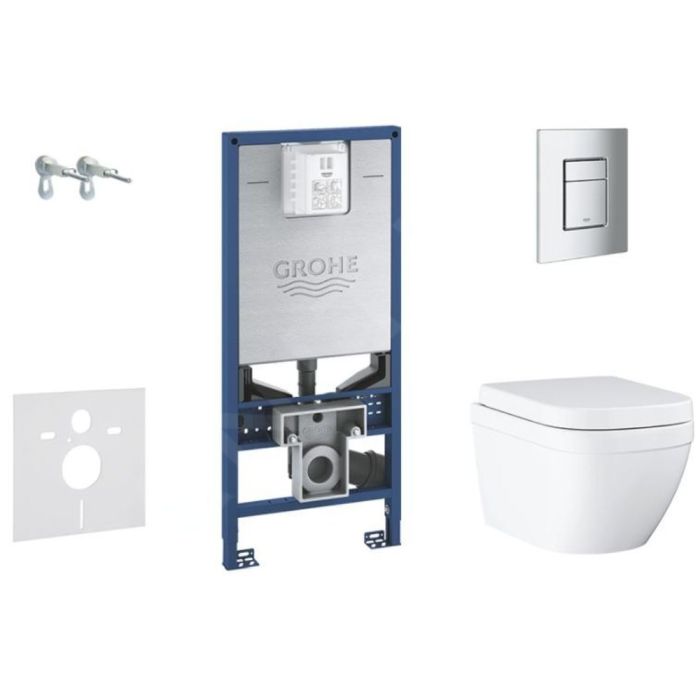 Toalettpaket Grohe Rapid SLX + Euro Ceramic + Grohe Skate Cosmopolitan S krom