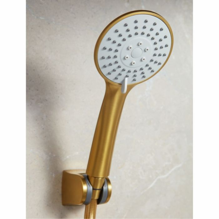 Handduschset Armatura Moza borstad guld