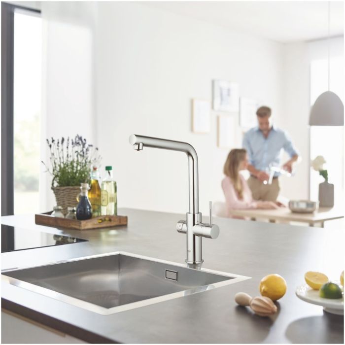 Köksblandare Grohe Blue Home L + veefilter + jahuti + gaasiballoon