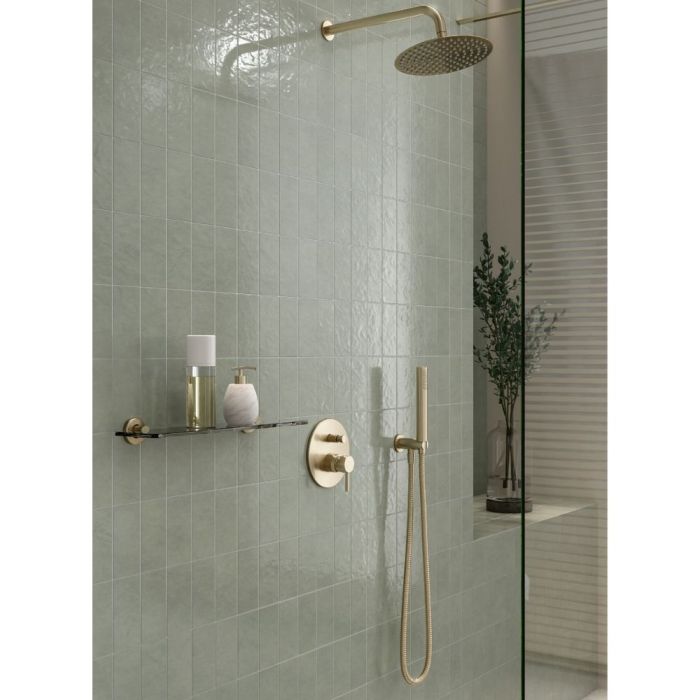 Inbyggnadsduschset Novaservis Ferro Ciriculus 2F borstad guld