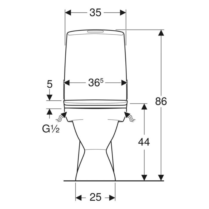 Toalettstol Ifö Vinta 5019 Rimfree Soft Close allavool
