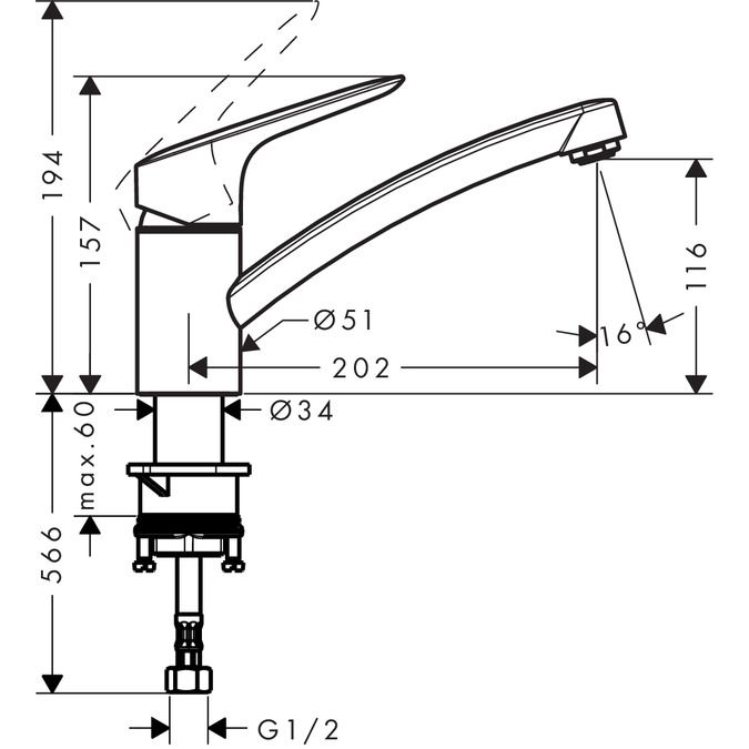 Köksblandare Hansgrohe Logis 120