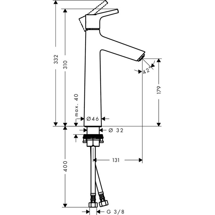 Tvättställsblandare Hansgrohe Talis S 190