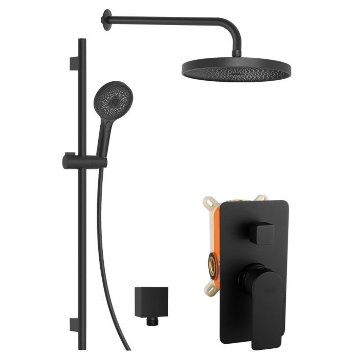 Duschset Kielle Vega 20618SP24 inbyggnads med blandare mattsvart - Outlet
