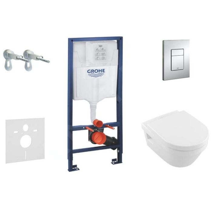 Toalettpaket Grohe Rapid SL + Villeroy & Boch Architectura + Grohe Skate Cosmopolitan krom