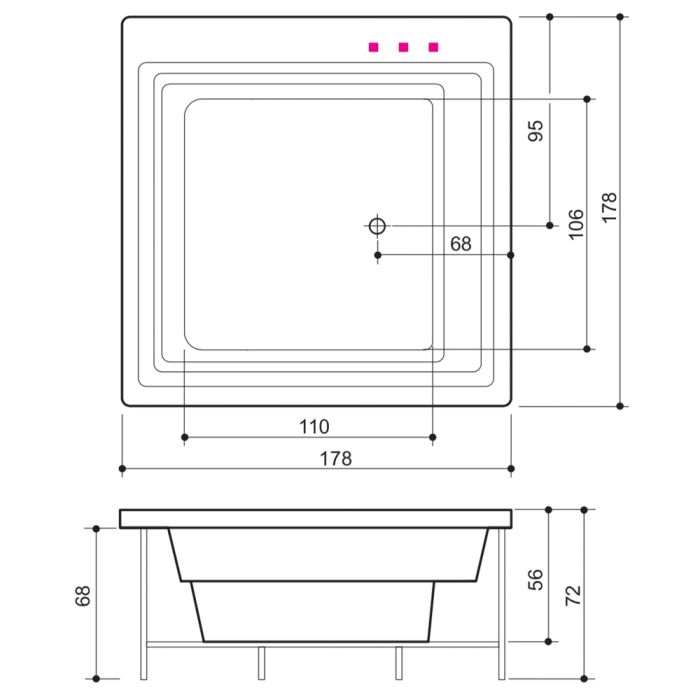 Badkar Balteco Quadrum