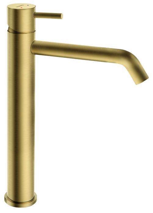 Hög tvättställsblandare Novaservis Ferro Ciriculus borstad guld med bottenventil